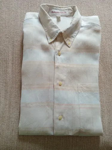 Camisa masculina Bavardage em linho, tamanho M