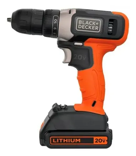 Black Decker Furadeira E Parafusadeira Bcd702c1 Bivolt Cor Laranja