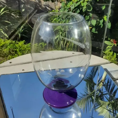 Bomboniere antiga em cristal / taça gigante antiga / Sem tampa / 23cm x 15cm