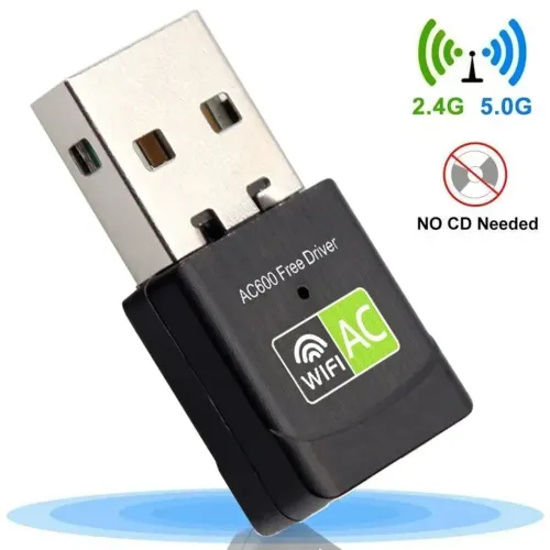 Adaptador Wi-Fi USB Dual Band (5GHZ e 2.4GHZ) Novo