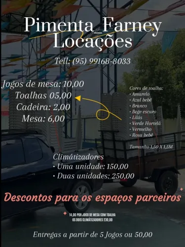 Aluguel de Jogos de Mesa e climatizadores