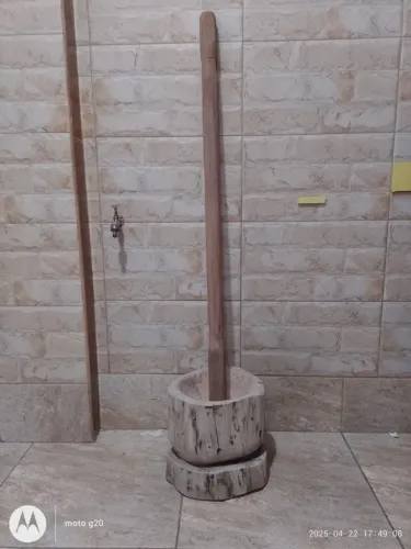 Pilão de Madeira com socador