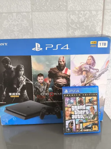 PlayStation 4 1TB + 1 jogo GTA 5