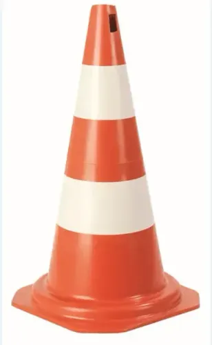 Cone 50cm Rigido Plastcor Laranja e Branco ( não refletivo)