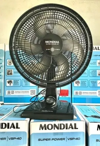 Ventilador de Mesa Mondial 40cm Super Power 127V Preto VSP-40-B