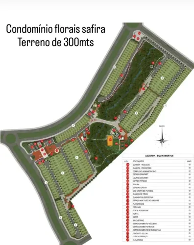 Condomínio florais safira terreno 300mts