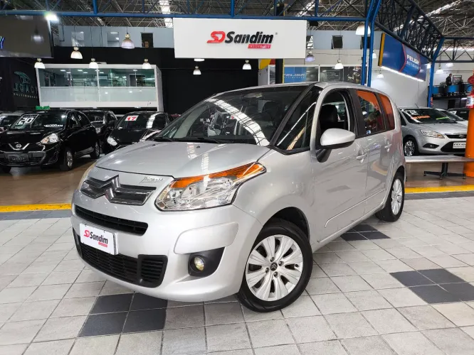 C3 Picasso 1.5 Flex Prata 2014 (Completo + Banco de Couro)