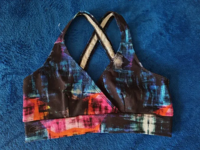 Top sutiã esportivo de academia colorido