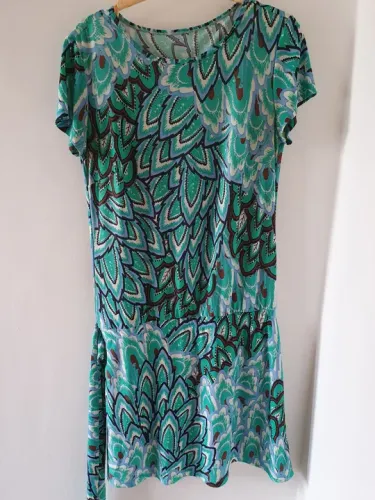 Vestido estampado verde