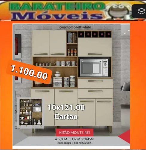 KIT DE COZINHA BEGE NOVO 