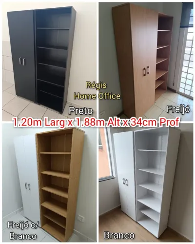 Armário Novo 1.20m x 1.88m x 34cm Prof - Várias Cores