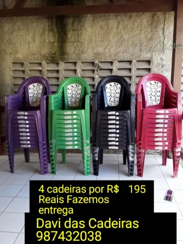 NOVO CADEIRA DE PLASTICO DJ XX VARIAS CORES JD ENTREGA IMEDIATA