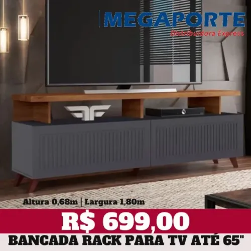 Rack Bancada 1,80m para TV até 65 Polegadas (Novo) Entrega Grátis! 
