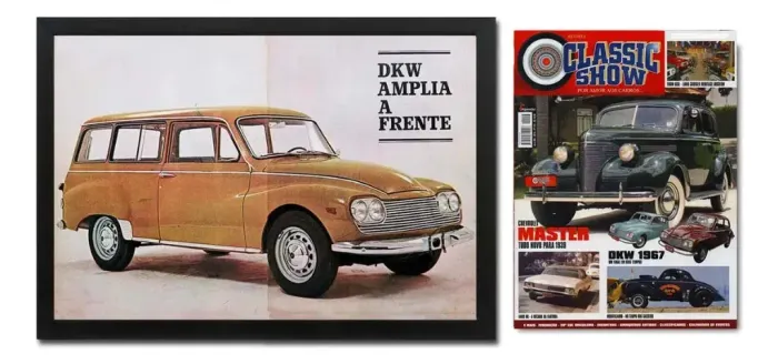 Kit Quadro DKW Vemaguet 1967 + Revista Classic Com História - Auto Livraria