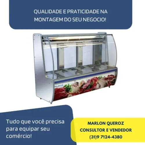 Balcão de Açougue 2M Inox 220v Polo Frio