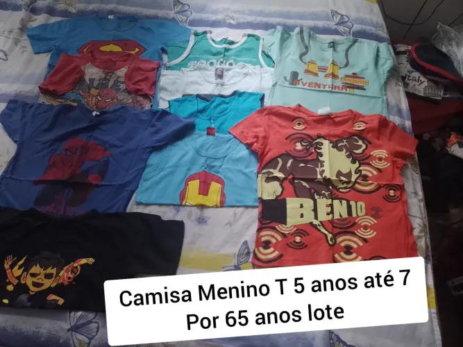 Lote Camisas Menino 5 a 7 Anos  R$: 50 reais 