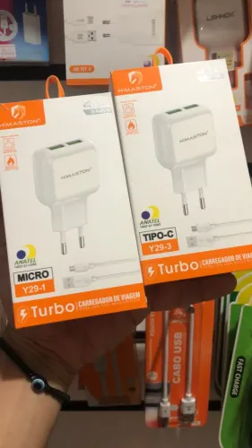 Carregador Rápido H´Mastom ou Lehmox com 2 USB + Cabo