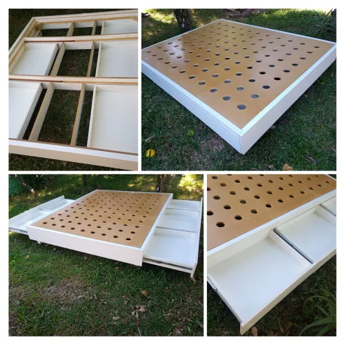 Com entrega cama Queen MDF ótima qualidade 