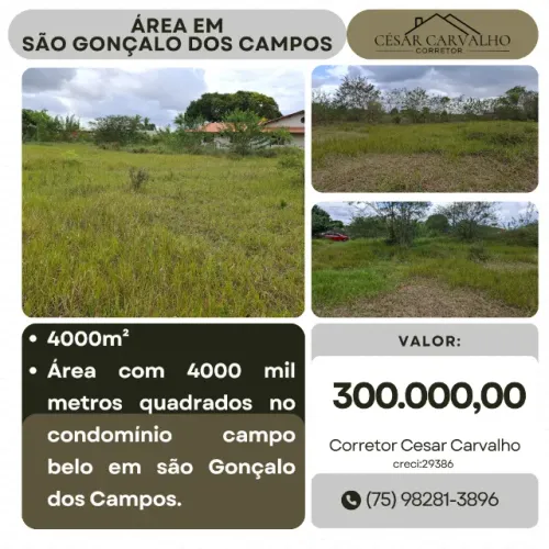 ÁREA EM SÃO GONÇALO - 4000m²