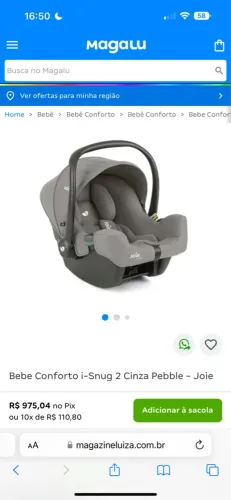 Bebê conforto Joie