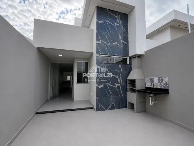 C Casa nova à venda no Jatobá com 3 quartos, suíte, área gourmet e pronta para financiamen