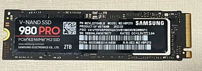 Samsung 980 PRO 2TB NVME M2