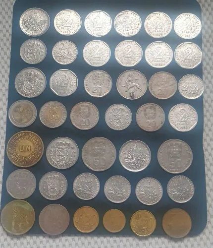 Lote de moedas antigas 