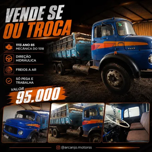 Caminhão caçamba 1113 mecânica do 1518