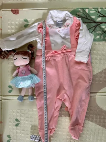 Macacão Bebê Rosa Bordado