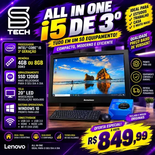 Computador Lenovo all in one i5