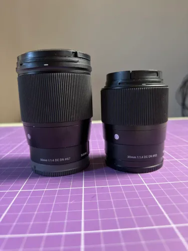 Lentes Sony Sigma 30 e 16 