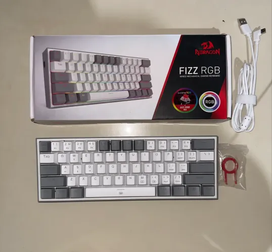 Teclado Mecânico Redragon K617 FIZZ - Compacto 60%