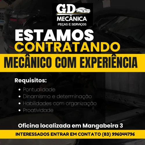 Vaga para mecânico automotivo
