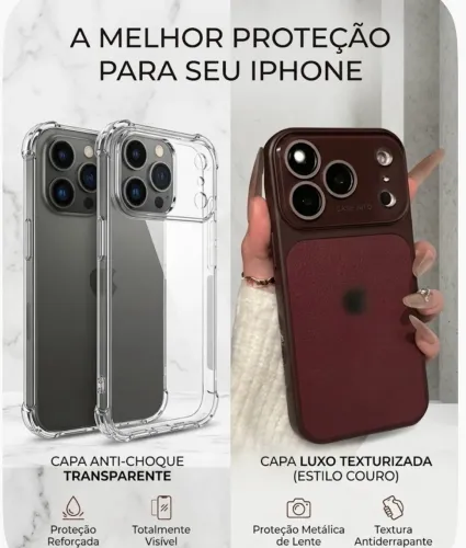 2 capinhas para iPhone 17 pro max