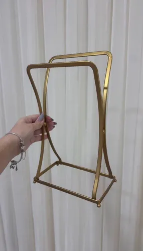 suporte para toalha de mão para lavabo dourado