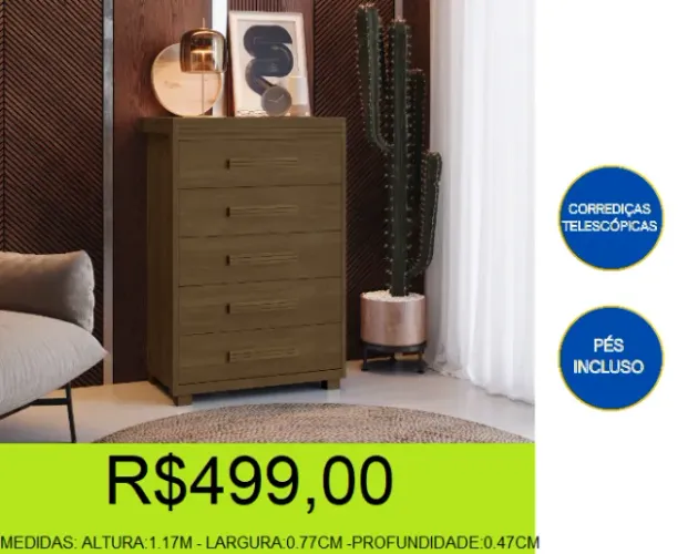 comoda - MDF - com pés - compre e retire hoje mesmo 