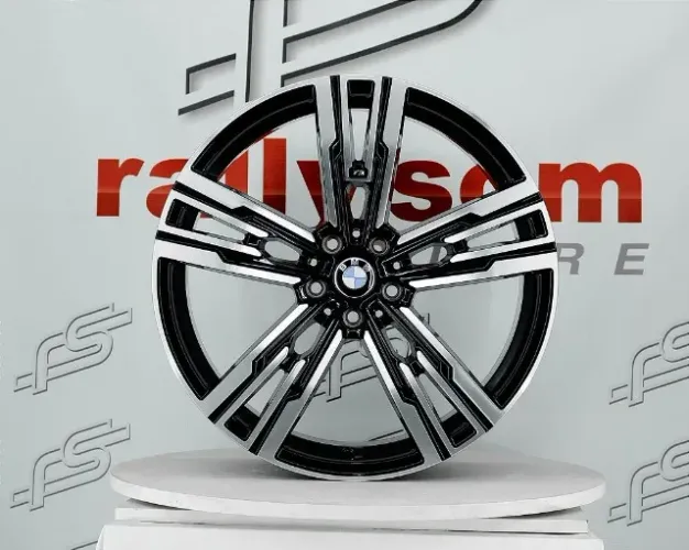 Jogo de Roda BMW Preto Diamantado 5x112 - 20x8,5 e 20x9,5 Offset 25 e 40 (Nv)