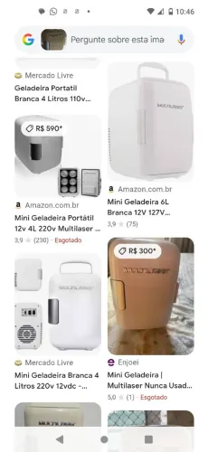 Mini geladeira Multilaser. 60 reais