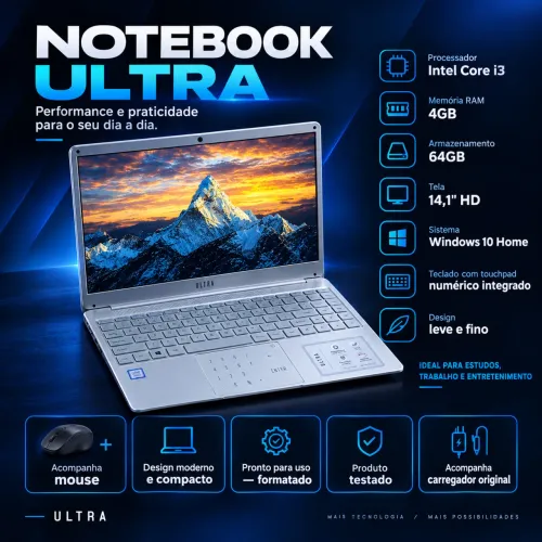 Notebook Ultra Completo - Novo, Formatado e Pronto pra Usar! ?