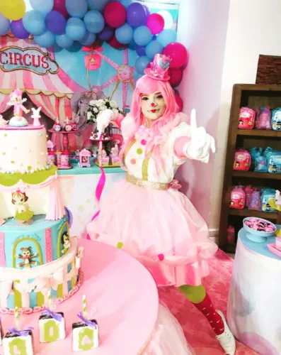 Palhacinha Figurino Completo Fantasia/Personagem Vivo