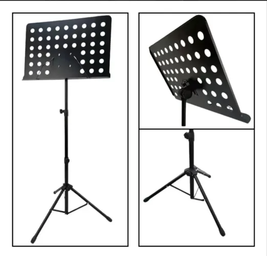 Suporte Partitura Pedestal Tripé Resistente Para Musicos