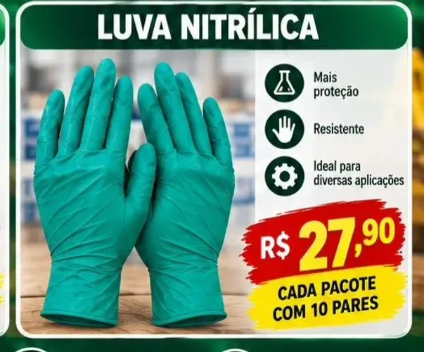 Luva nitrilica