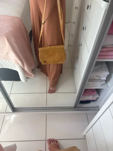Bolsa de couro legítimo cru