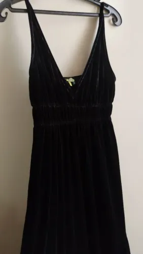 Vestido Farm preto novo Midi alça tamanho médio