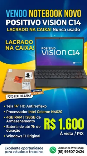 Notebook Positivo - Lacrado na caixa