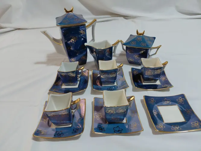 Jogo de Café Porcelana Condessa Blumenau década de 60