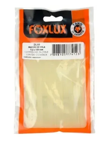 Cola Silicone Bastão 7,2x200mm com 12 Foxlux