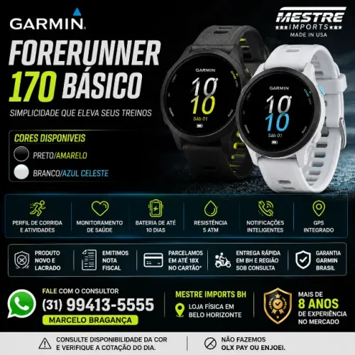 Garmin Forerunner 170 Básico Novo Lacrado