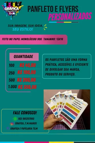 panfleto e flyers personalizados