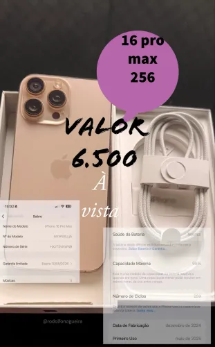 iPhone 16 Pro Max 256GB ? Impecável | Uso pessoal | Alphaville